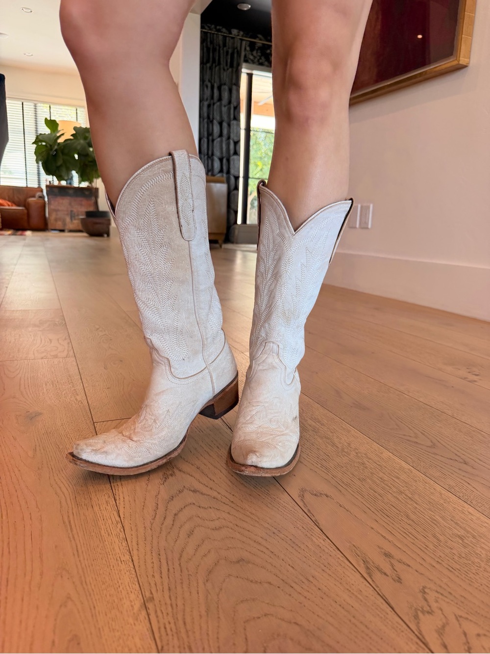 Lane White Women's Western Cowboy Boots - Classic Embroidered Shaft